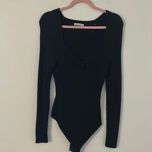 Keyhole sweater bodysuit